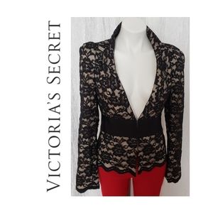 Victoria's Secret Black Lace Blazer Sz 8 NWOT